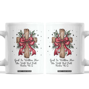 Jesus Christian Coffee Mug Cross Bible Verse Inspirational Christmas TS14 White Print Your Wear