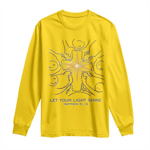 Jesus Christian Long Sleeve Shirt Let Your Light Shine Matthew 5:16 TS14 Daisy Print Your Wear