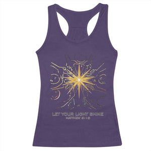 Jesus Christian Racerback Tank Top Let Your Light Shine Matthew 5:16 TS14 Purple Print Your Wear