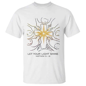 Jesus Christian T Shirt Let Your Light Shine Matthew 5:16 TS14 White Print Your Wear