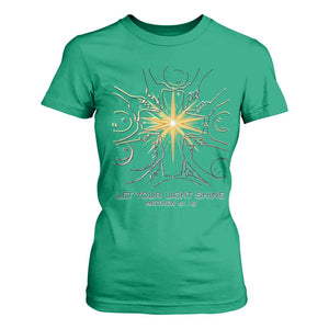 Jesus Christian T Shirt For Women Let Your Light Shine Matthew 5:16 TS14 Irish Green Print Your Wear
