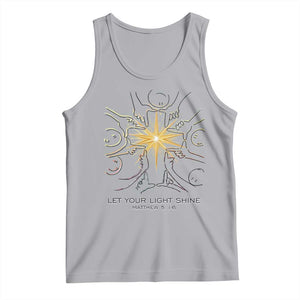 Jesus Christian Tank Top Let Your Light Shine Matthew 5:16 TS14 Athletic Heather Print Your Wear