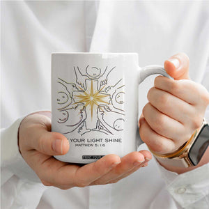 Jesus Christian Coffee Mug Let Your Light Shine Matthew 5:16 TS14 Print Your Wear