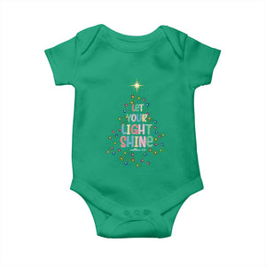 Jesus Christmas Baby Onesie Let Your Light Shine Matthew 5:16 TS14 Irish Green Print Your Wear