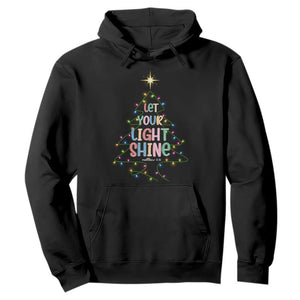 Jesus Christmas Hoodie Let Your Light Shine Matthew 5:16 TS14 Black Print Your Wear