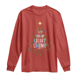 Jesus Christmas Long Sleeve Shirt Let Your Light Shine Matthew 5:16 TS14 Red Print Your Wear
