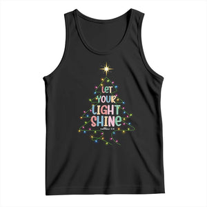 Jesus Christmas Tank Top Let Your Light Shine Matthew 5:16 TS14 Black Print Your Wear