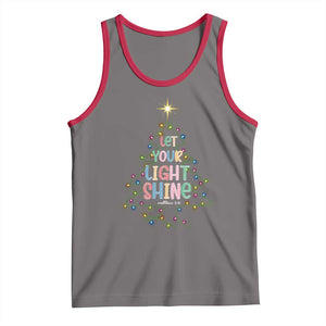 Jesus Christmas Tank Top Let Your Light Shine Matthew 5:16 TS14 Deep Heather Red Print Your Wear