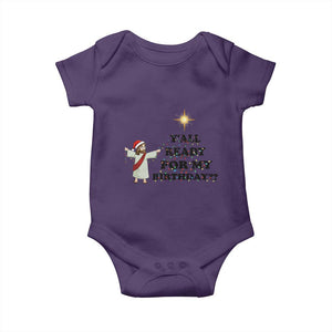 Funny Jesus Christmas Baby Onesie Are You All Ready For My Birthday TS14 Purple Print Your Wear