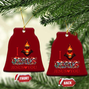 Jesus Christian Xmas Ceramic Ornament Cross Bible Verse Faith Love TS14 Print Your Wear