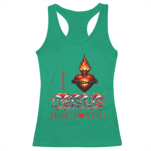 Jesus Christian Christmas Racerback Tank Top Cross Bible Verse Faith Love TS14 Irish Green Print Your Wear