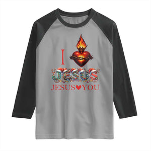 Jesus Christian Christmas Raglan Shirt Cross Bible Verse Faith Love TS14 Sport Gray Black Print Your Wear