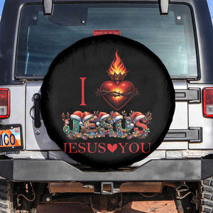 Jesus Christian Christmas Spare Tire Cover Cross Bible Verse Faith Love TS14 No hole Black Print Your Wear