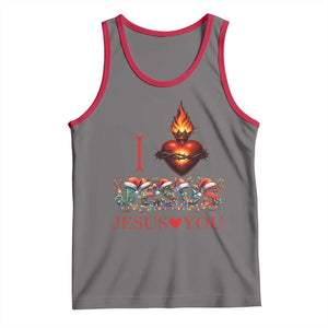 Jesus Christian Christmas Tank Top Cross Bible Verse Faith Love TS14 Deep Heather Red Print Your Wear