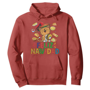 Funny Mexican Cat Christmas Hoodie Feliz Navidad Sombrero Kitty Xmas TS14 Red Print Your Wear