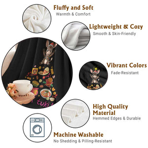 Mi Burrito Sabanero Throw Blanket Donkey Mexican Christmas TS14 Print Your Wear