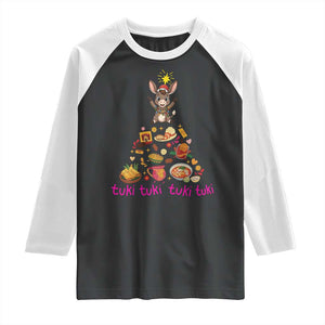 Mi Burrito Sabanero Raglan Shirt Donkey Mexican Christmas TS14 Black White Print Your Wear