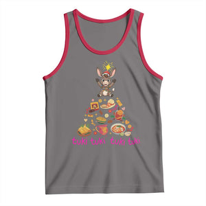 Mi Burrito Sabanero Tank Top Donkey Mexican Christmas TS14 Deep Heather Red Print Your Wear