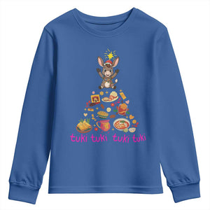 Mi Burrito Sabanero Youth Sweatshirt Donkey Mexican Christmas TS14 Royal Blue Print Your Wear
