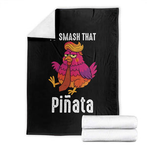 Funny Pinata Mexican Throw Blanket Trump Always Chicken TS14 Black Print Your Wear