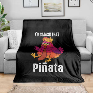 Funny Pinata Mexican Throw Blanket Trump Always Chicken TS14 Print Your Wear