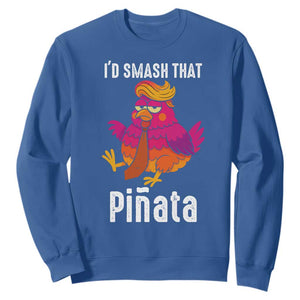 Funny Pinata Mexican Sweatshirt Trump Always Chicken - Print Your Wear