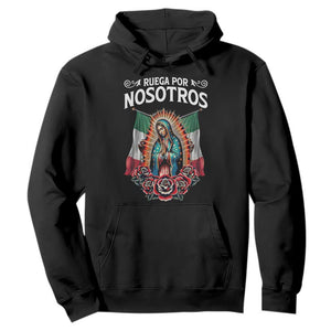 Our Lady of Guadalupe Hoodie Virgin Mary Mexican Flag TS14 Black Print Your Wear