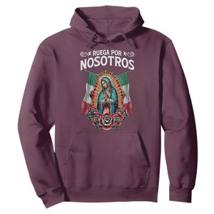 Our Lady of Guadalupe Hoodie Virgin Mary Mexican Flag TS14 Maroon Print Your Wear