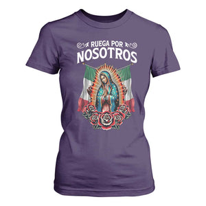 Our Lady of Guadalupe T Shirt For Women Virgin Mary Mexican Flag TS14 Purple Print Your Wear