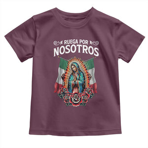 Our Lady of Guadalupe Toddler T Shirt Virgin Mary Mexican Flag TS14 Maroon Print Your Wear
