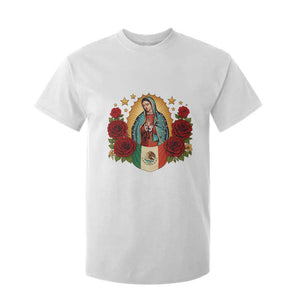 Our Lady of Guadalupe Mexican Flag T Shirt For Kid TS14 White Print Your Wear