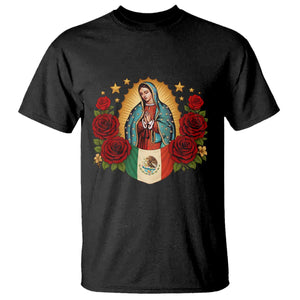 Our Lady of Guadalupe Mexican Flag T Shirt TS14 Black Print Your Wear
