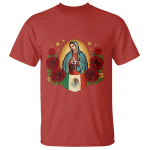 Our Lady of Guadalupe Mexican Flag T Shirt TS14 Red Print Your Wear