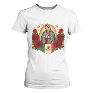 Our Lady of Guadalupe Mexican Flag T Shirt For Women TS14 White Print Your Wear