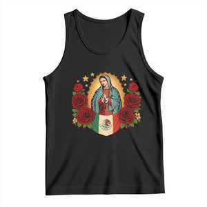 Our Lady of Guadalupe Mexican Flag Tank Top TS14 Black Print Your Wear