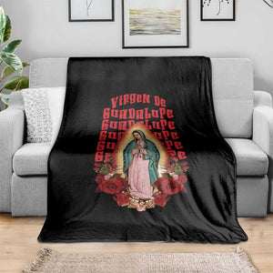 Our Lady of Guadalupe Throw Blanket Saint Virgin Mary Mexican TS14 Print Your Wear