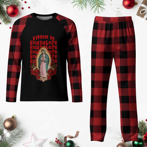 Our Lady of Guadalupe Plaid Pajama Set Saint Virgin Mary Mexican TS14 Buffalo Plaid Print Your Wear
