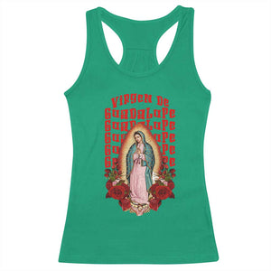 Our Lady of Guadalupe Racerback Tank Top Saint Virgin Mary Mexican TS14 Irish Green Print Your Wear