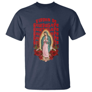 Our Lady of Guadalupe T Shirt Saint Virgin Mary Mexican TS14 Navy Print Your Wear