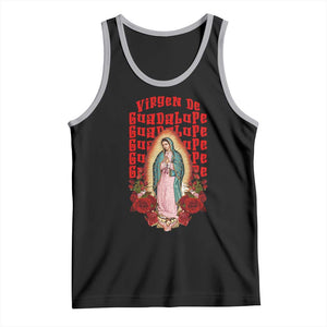 Our Lady of Guadalupe Tank Top Saint Virgin Mary Mexican TS14 Black Athletic Heather Print Your Wear