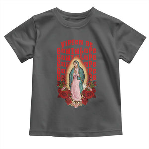 Our Lady of Guadalupe Toddler T Shirt Saint Virgin Mary Mexican TS14 Dark Heather Print Your Wear