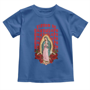 Our Lady of Guadalupe Toddler T Shirt Saint Virgin Mary Mexican TS14 Royal Blue Print Your Wear