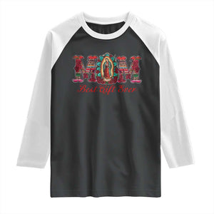 Our Lady of Guadalupe Raglan Shirt Virgin Mary Christian TS14 Black White Print Your Wear