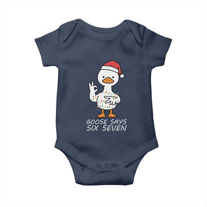 67 Six Seven Silly Goose Christmas Meme Baby Onesie TS14 Navy Print Your Wear