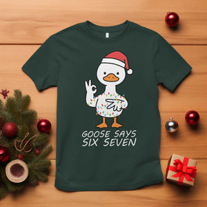 67 Six Seven Silly Goose Christmas Meme T Shirt TS14 Dark Forest Green Print Your Wear