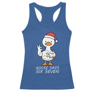 67 Six Seven Silly Goose Christmas Meme Racerback Tank Top TS14 Royal Blue Print Your Wear