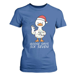 67 Six Seven Silly Goose Christmas Meme T Shirt For Women TS14 Royal Blue Print Your Wear