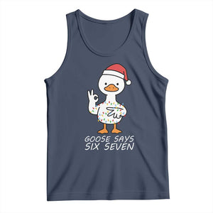 67 Six Seven Silly Goose Christmas Meme Tank Top TS14 Navy Print Your Wear