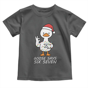 67 Six Seven Silly Goose Christmas Meme Toddler T Shirt TS14 Dark Heather Print Your Wear