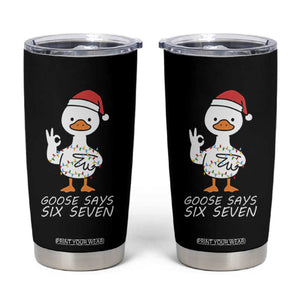 67 Six Seven Silly Goose Christmas Meme Tumbler Cup TS14 Black Print Your Wear